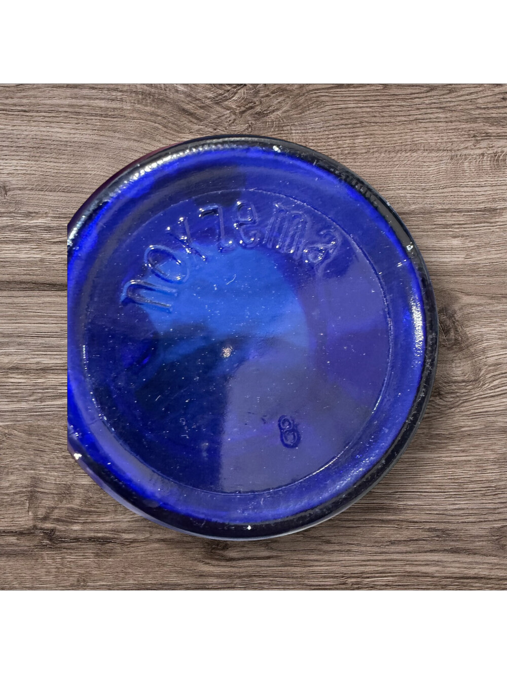 Vintage Noxzema Glass Jar Lot Of 3 Lid Cobalt Blue 10 Oz 3 Oz Empty. No Labels - Picture 10 of 12